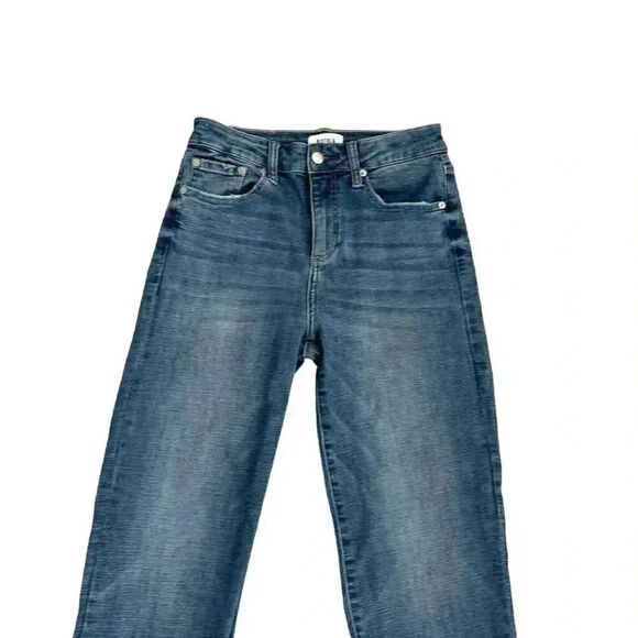 Pistola blue high rise distressed Monroe slim raw jeans 27 #1989 - Picture 3 of 12